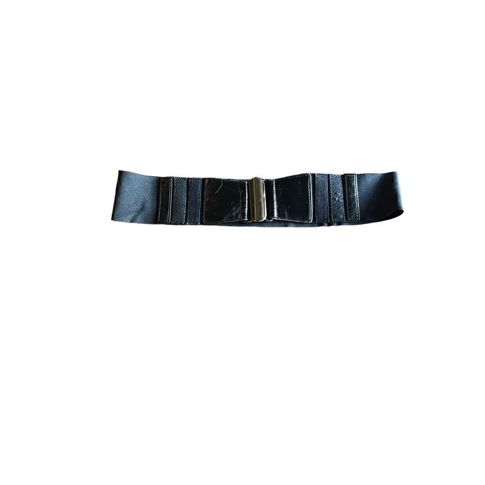 Kohls NWT wide Black stretch belt, elastic waist hook strap size M/L